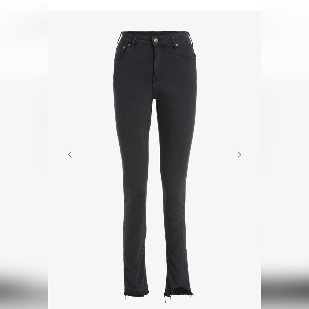 SEROYA Maya Jeans High Rise Skinny Ash Raw Edge New Size 26